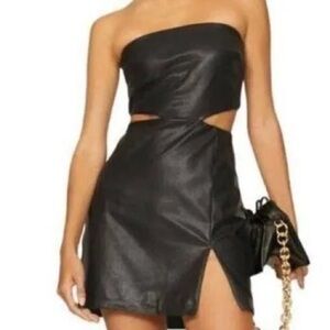 Amanda Uprichard Kloss Mini Dress in black
